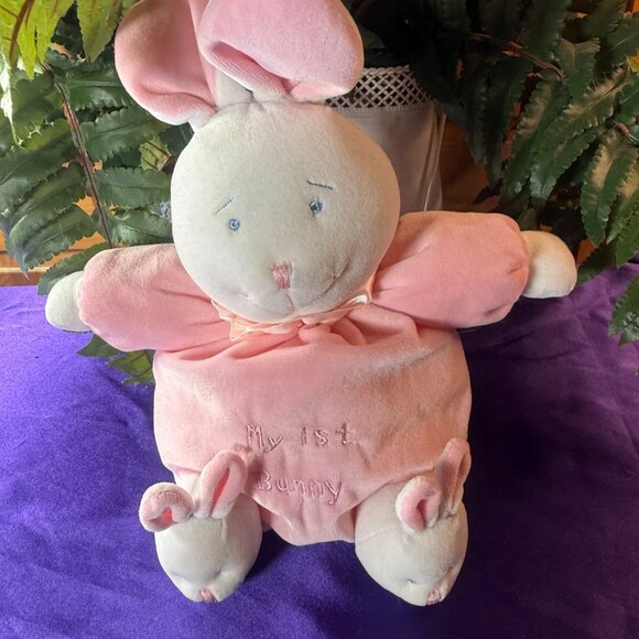 DGE Other - VTG📌 DGE MY 1ST BUNNY Snuggie White Pink Bunny 2000 Look at the Bunny Feet